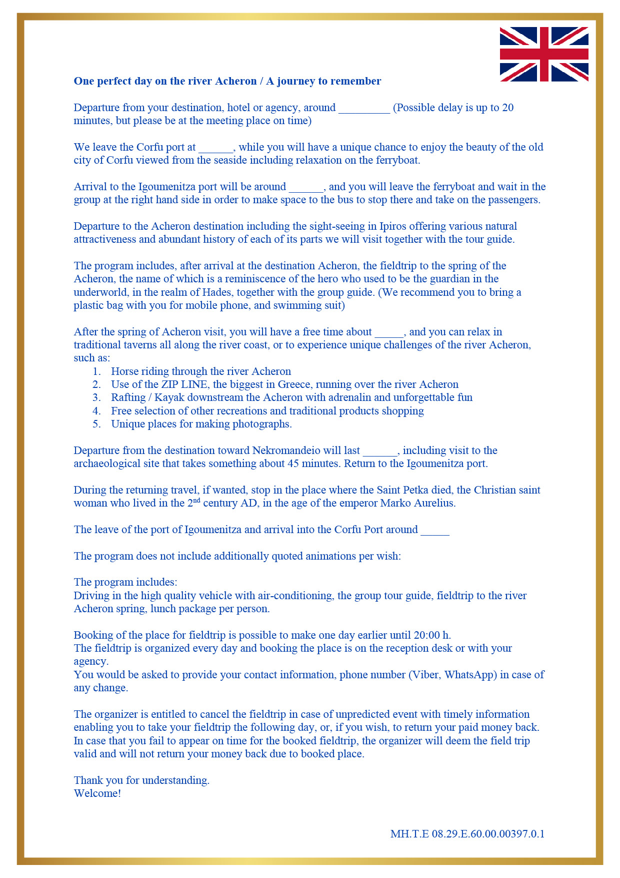 Description of the tour - eng